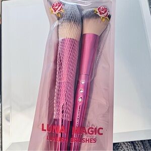 Luna Magic Luxury Duo Pink Chrome Makeup Brush Set